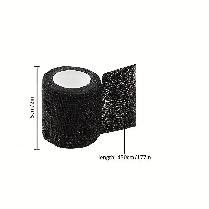 5/10/15/20 Black Tattoo Grip Bandage Cover Wraps Tapes Nonwoven Waterproof Self Adhesive Finger Protection Tattoo Accessories