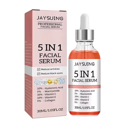 Revitalize Your Skin: 5-in-1 Firming & Brightening Face Serum with Vitamin C & Hyaluronic Acid for Youthful Glow and Pore Minimization