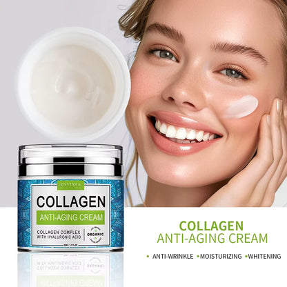 Face Cream Collagen Hyaluronic Acid Skin Care Anti-Wrinkle Moisturizing Anti-Aging Night Shrink Pores Whitening Smooth