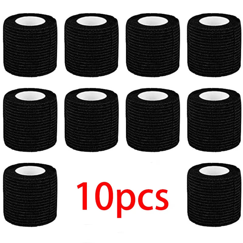 5/10/15/20 Black Tattoo Grip Bandage Cover Wraps Tapes Nonwoven Waterproof Self Adhesive Finger Protection Tattoo Accessories