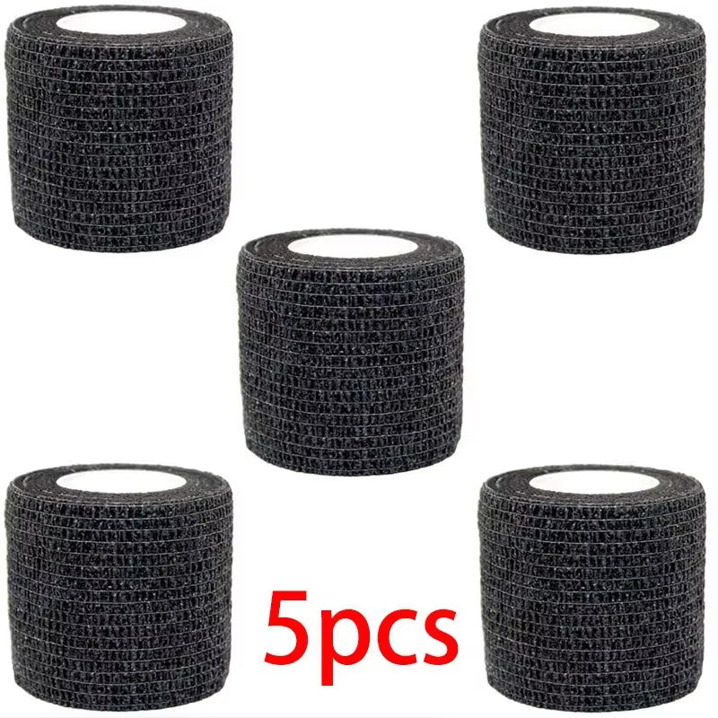 5/10/15/20 Black Tattoo Grip Bandage Cover Wraps Tapes Nonwoven Waterproof Self Adhesive Finger Protection Tattoo Accessories
