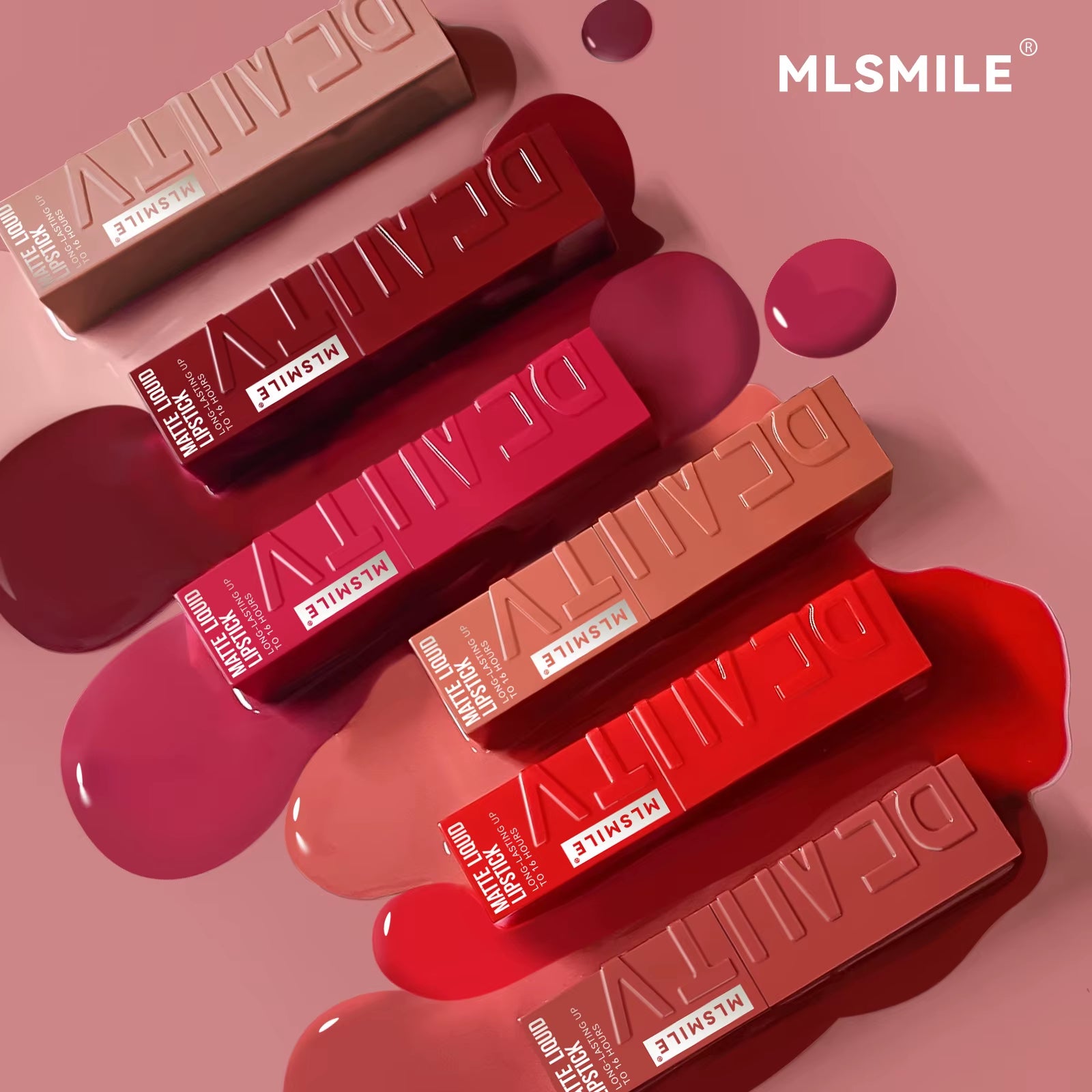 6 Color Non-Stick Cup Velvet Satin Gloss Lip Glaze Mist Liquid Matte Lipstick Waterproof Long-Lasting Color Liquid